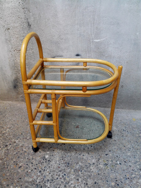 camarera 3ruedas bambu cristal 65-86.5x64x46 1u